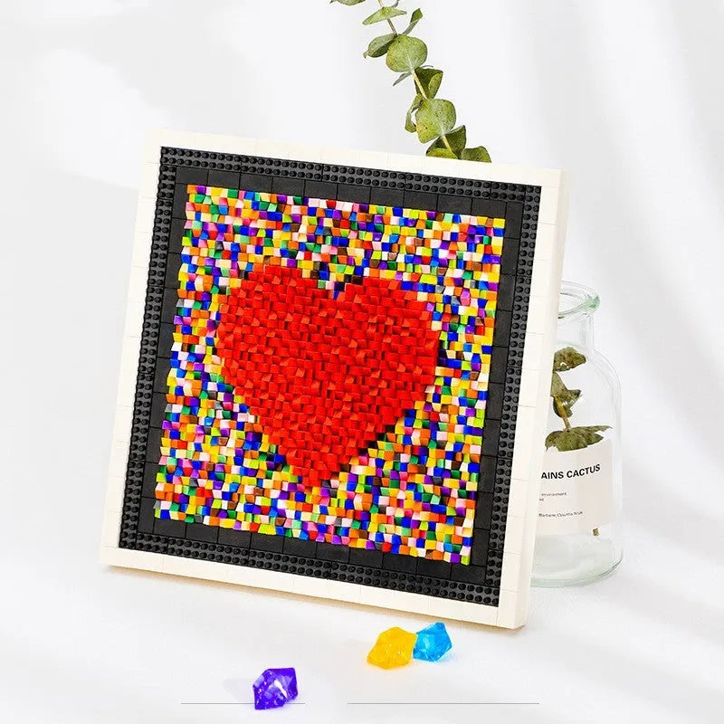 Couple DIY Love Heart Pixel Art Decoration Toys - Bellarte Enchanté Couple DIY Love Heart Pixel Art Decoration Toys